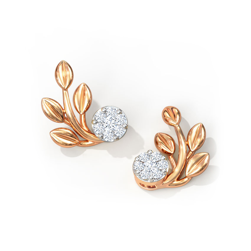 Clutch Fern Diamond Stud Earrings