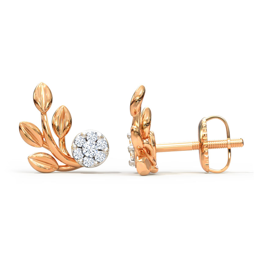 Clutch Fern Diamond Stud Earrings