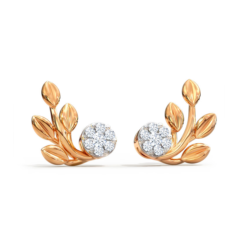 Clutch Fern Diamond Stud Earrings