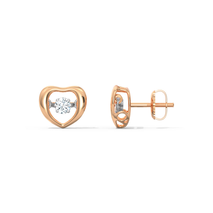 Doris Heartbeat Diamond Stud Earrings