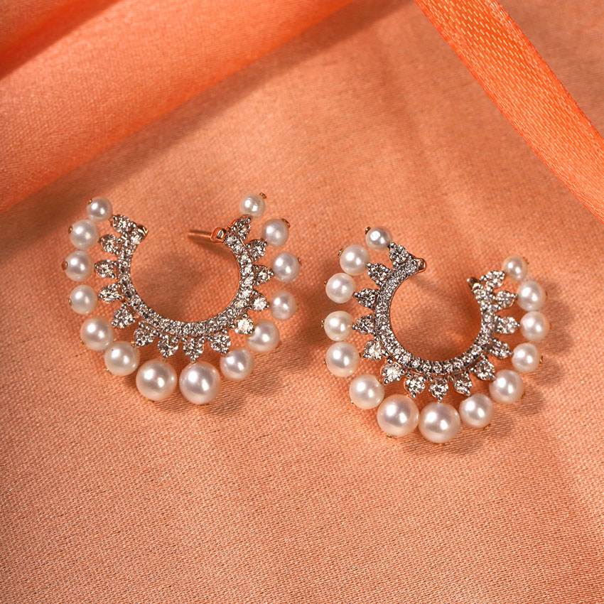 Allegro Pearl Hoop Earrings