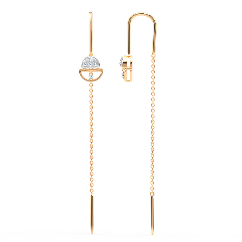 Half and Half Diamond Sui Dhaga Earrings Half and Half Diamond Sui Dhaga Earrings