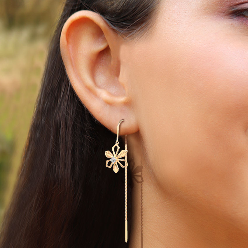 Periwinkle Diamond Sui Dhaga Earrings Periwinkle Diamond Sui Dhaga Earrings