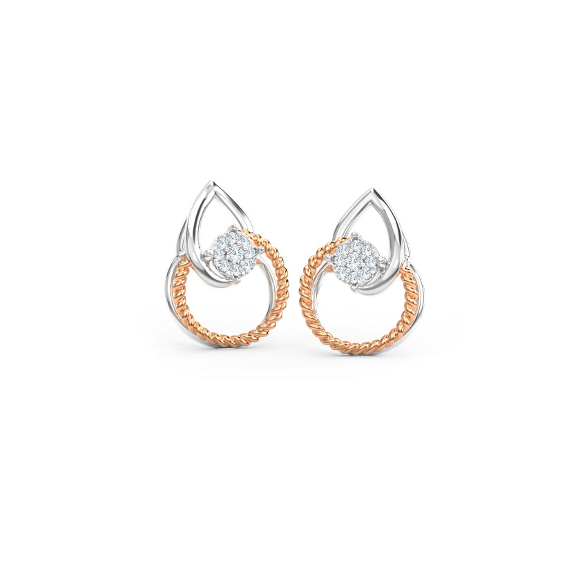 Twirl Cluster Stud Earrings