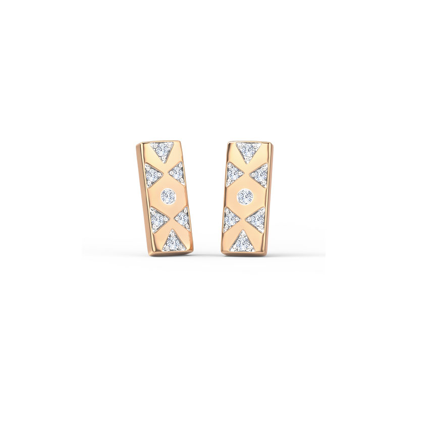 Linear Geometric Stud Earrings