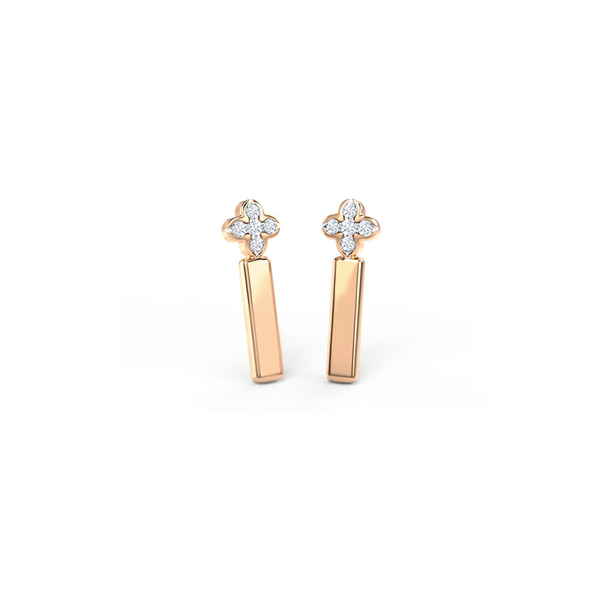 Floret Linear Drop Earrings