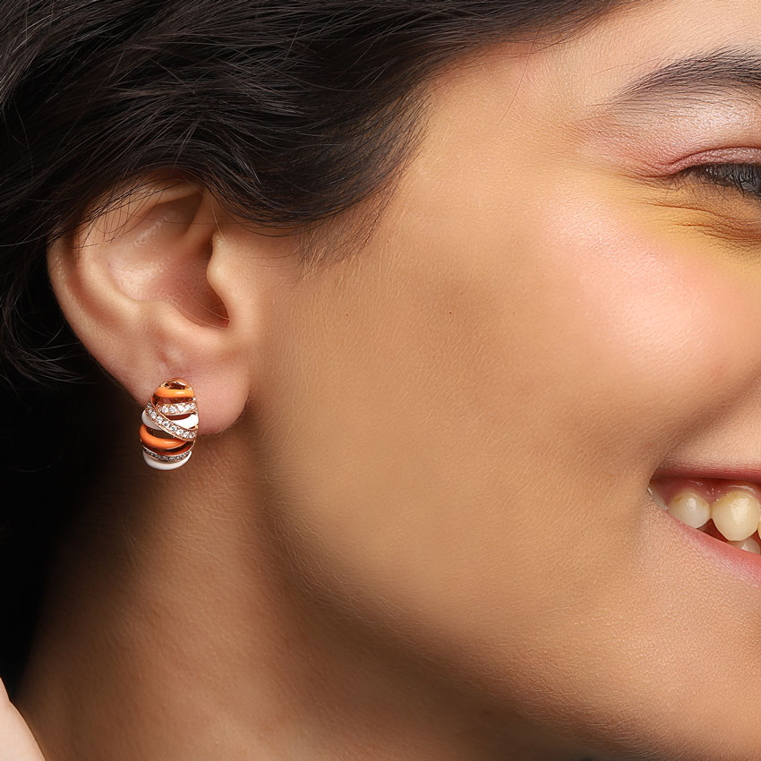 Fine Intertwine Diamond Hoop Earrings Fine Intertwine Diamond Hoop Earrings