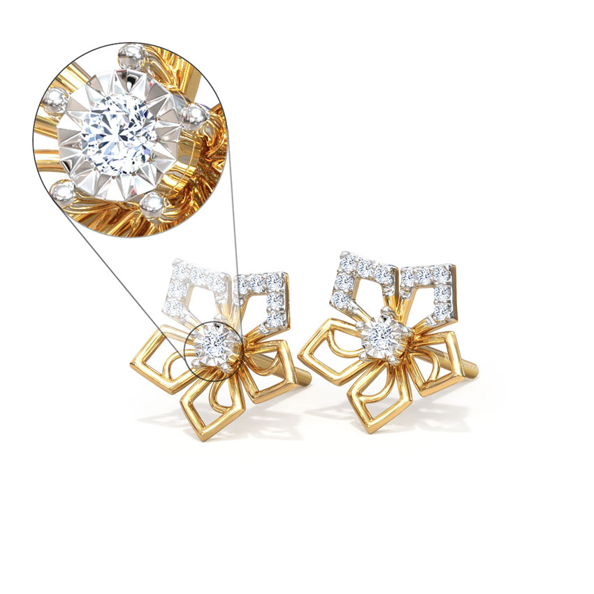 Stark Bloom Diamond Stud Earrings