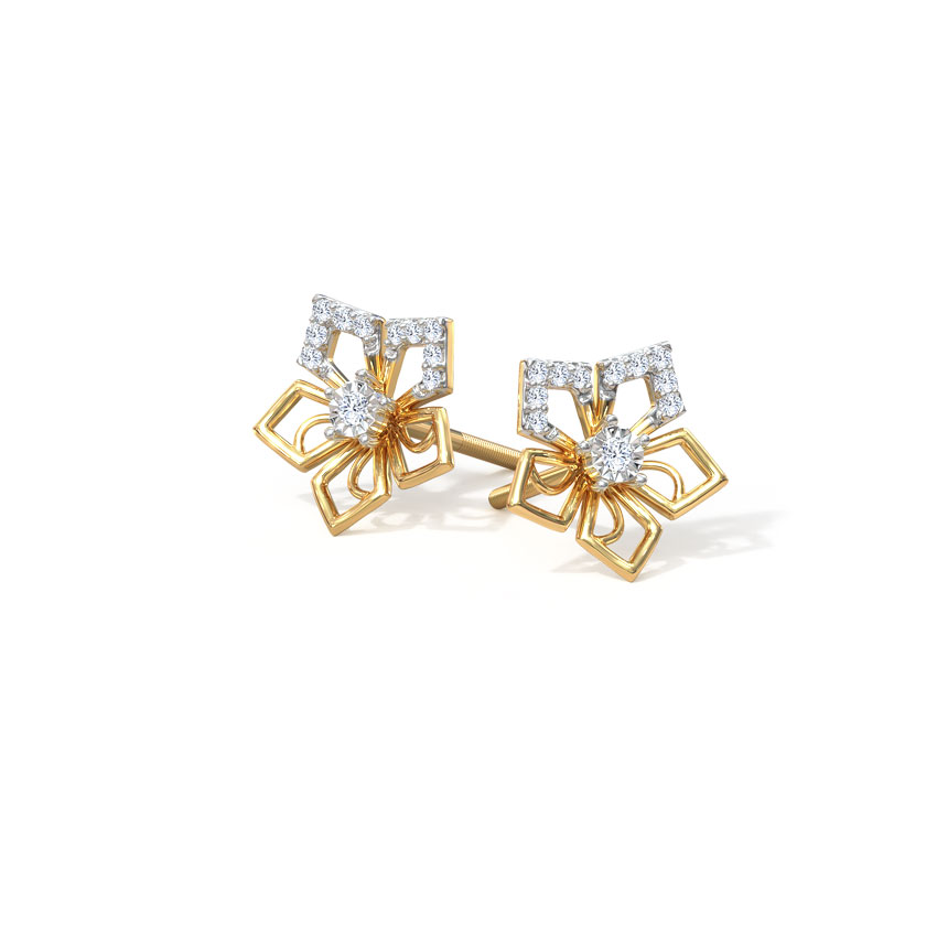 Stark Bloom Diamond Stud Earrings