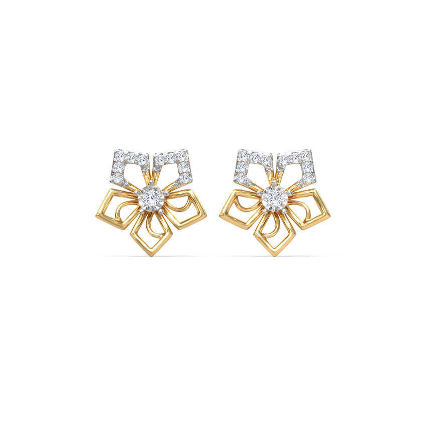 Stark Bloom Diamond Stud Earrings