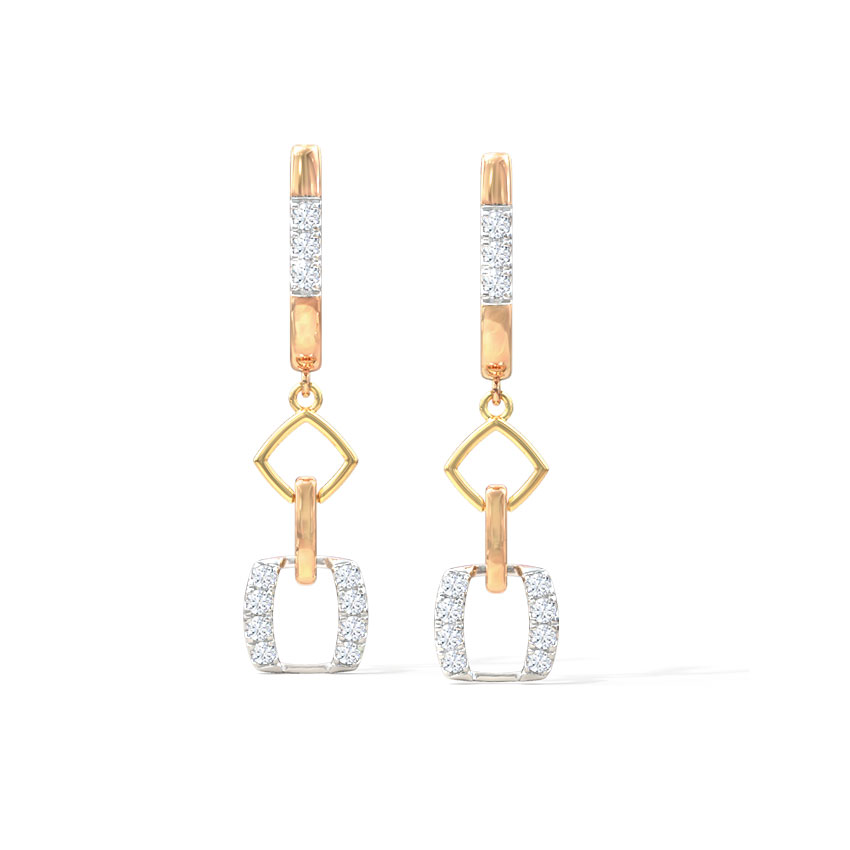 Juliet Geometric Diamond Drop Earrings