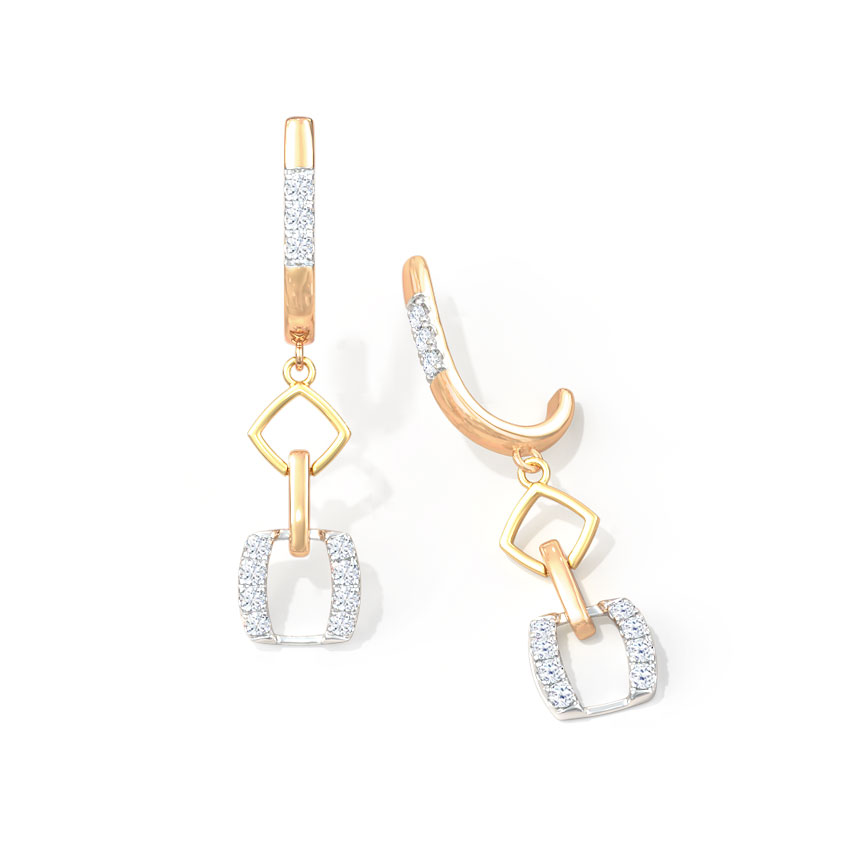 Juliet Geometric Diamond Drop Earrings