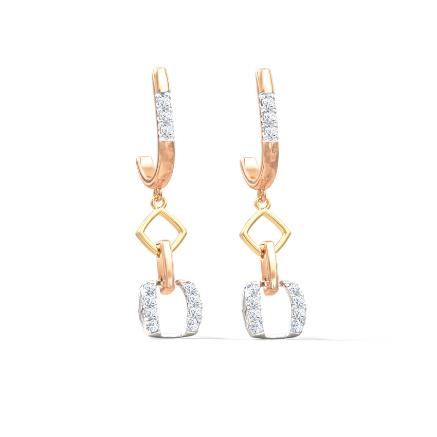Juliet Geometric Diamond Drop Earrings