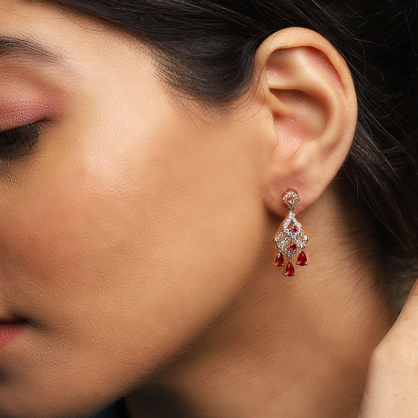 Shayna Dazzle Gemstone Drop Earrings