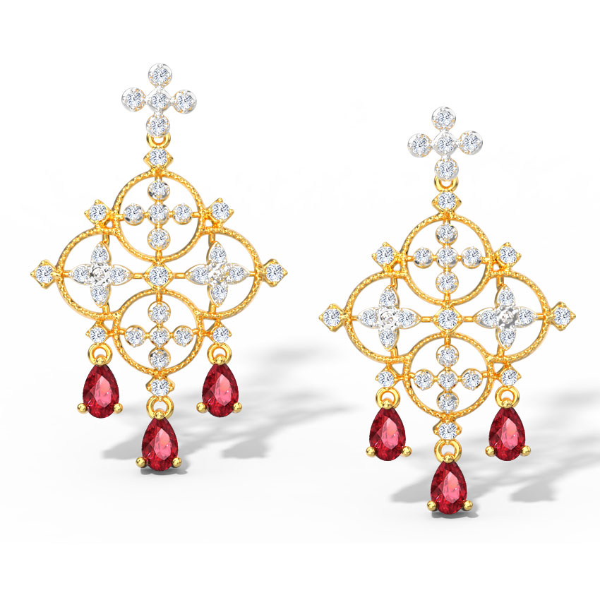 Azara Scarlet Gemstone Drop Earrings