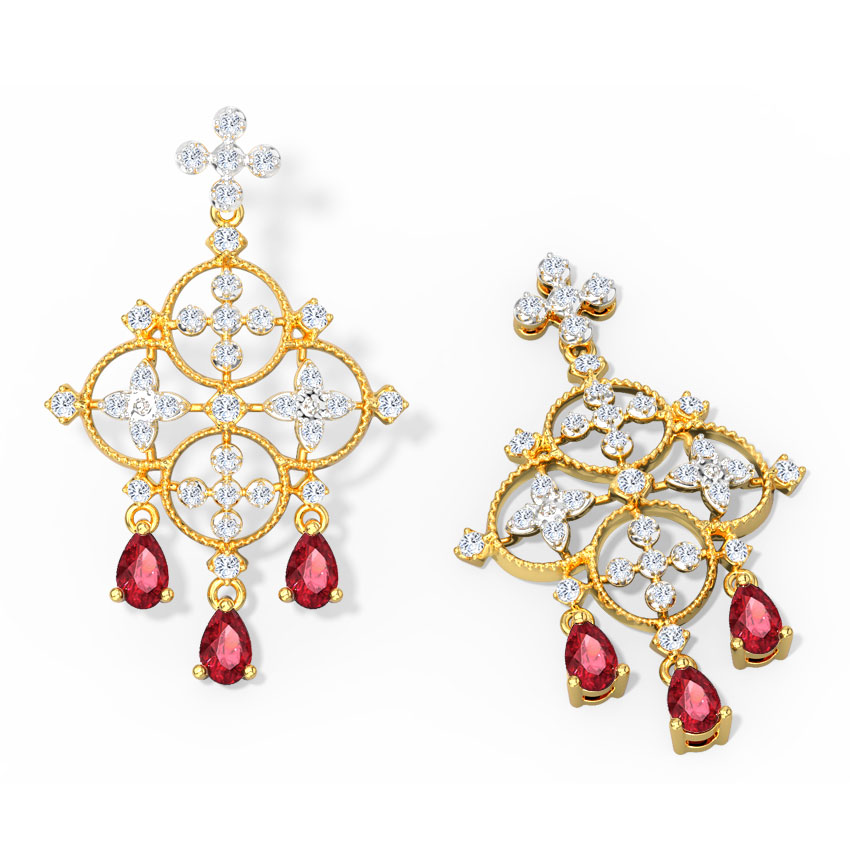 Azara Scarlet Gemstone Drop Earrings