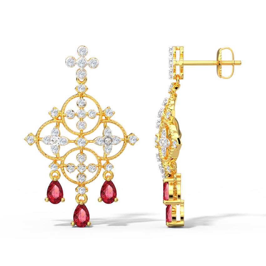 Azara Scarlet Gemstone Drop Earrings