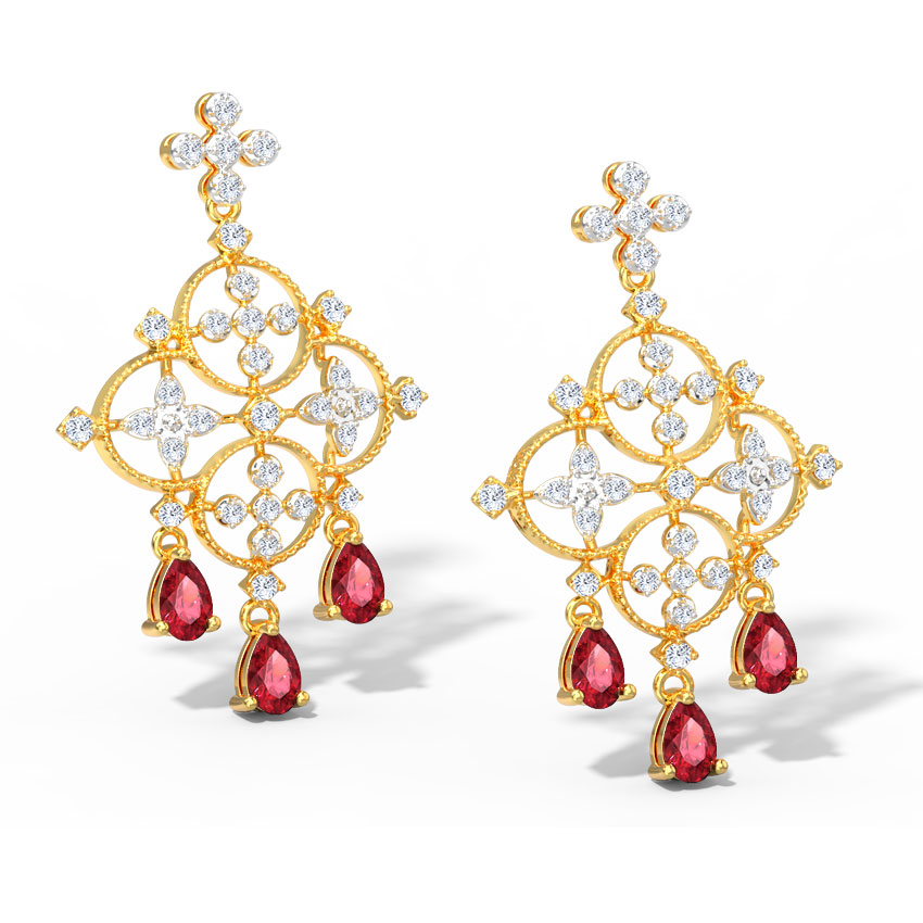 Azara Scarlet Gemstone Drop Earrings