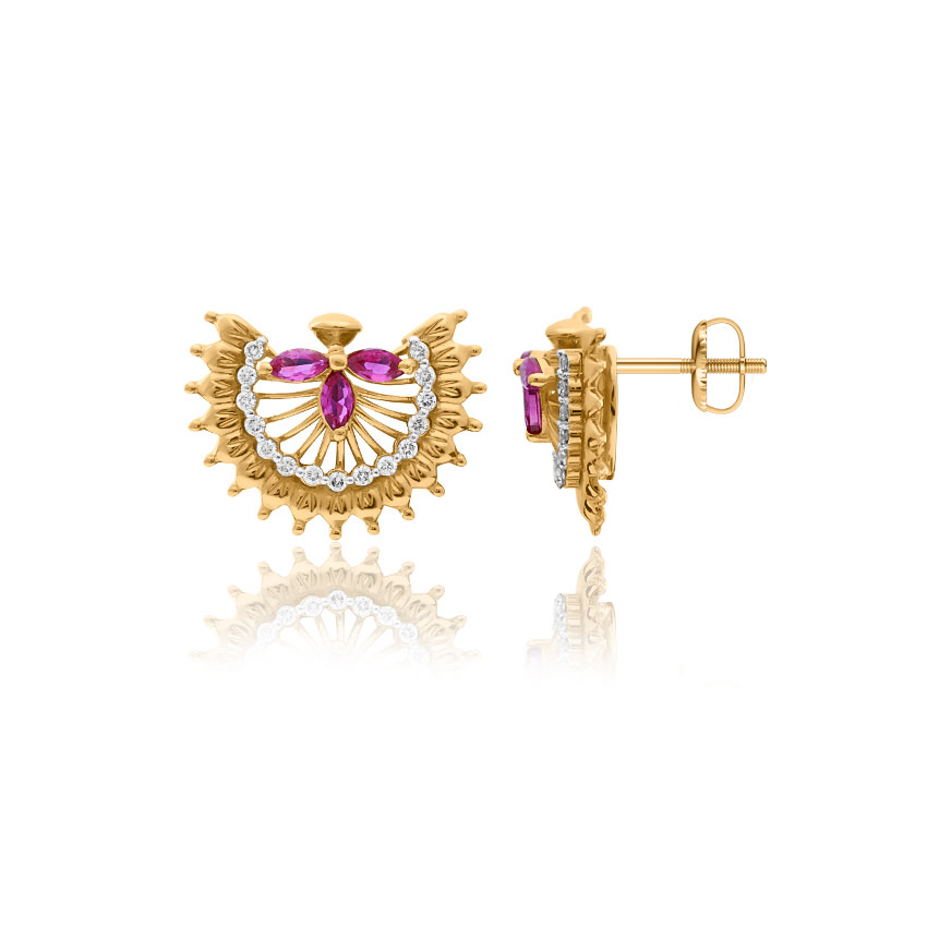 Sahira Radiant Gemstone Stud Earrings