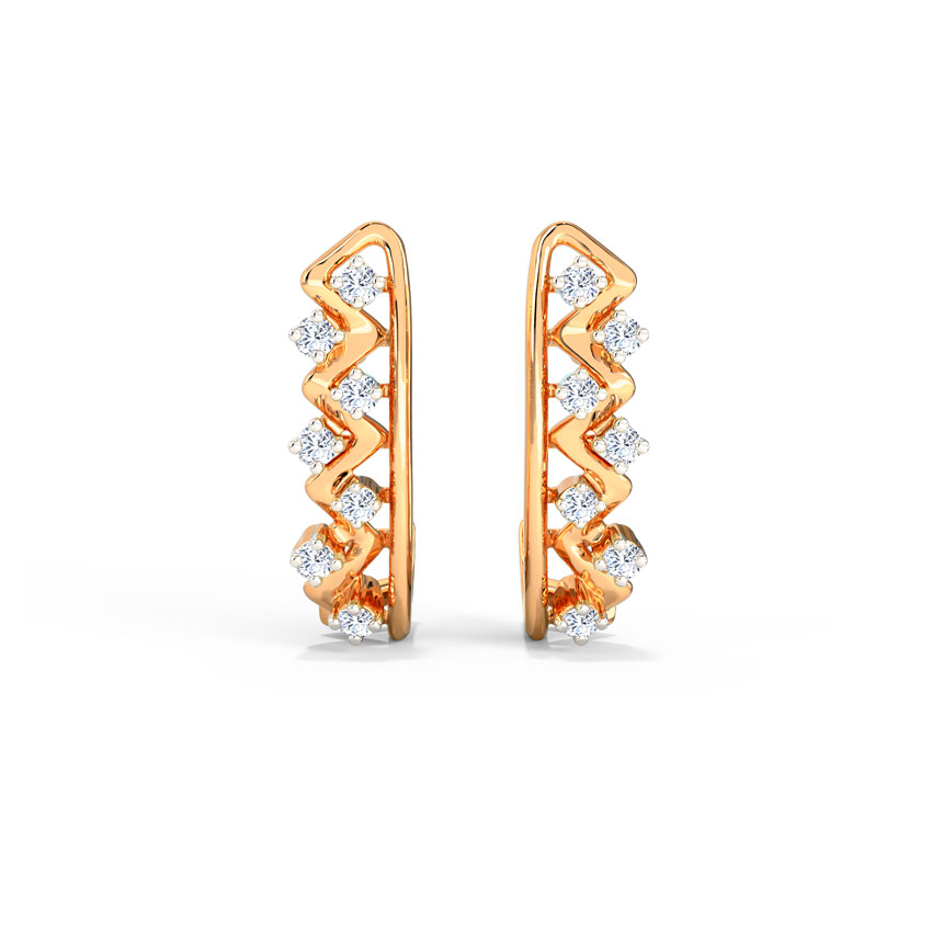 Becca Linear Diamond Hoop Earrings