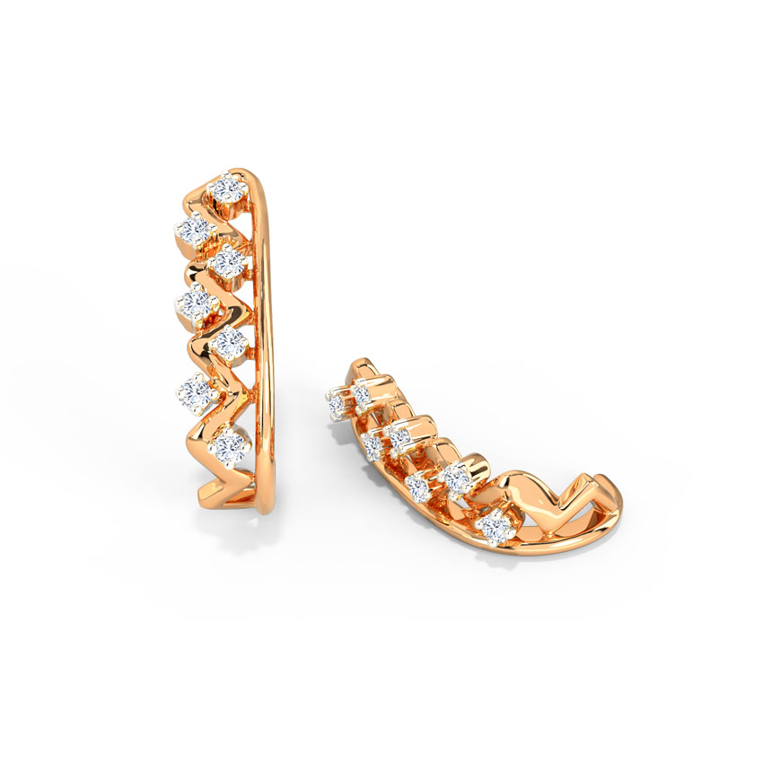 Becca Linear Diamond Hoop Earrings