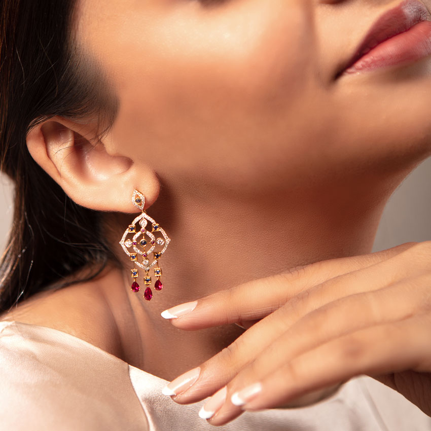 Mystic Dazzle Gemstone Drop Earring Mystic Dazzle Gemstone Drop Earring