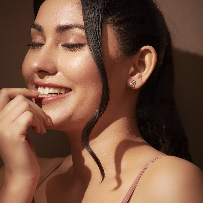 Tulip Diamond Hoop Earrings