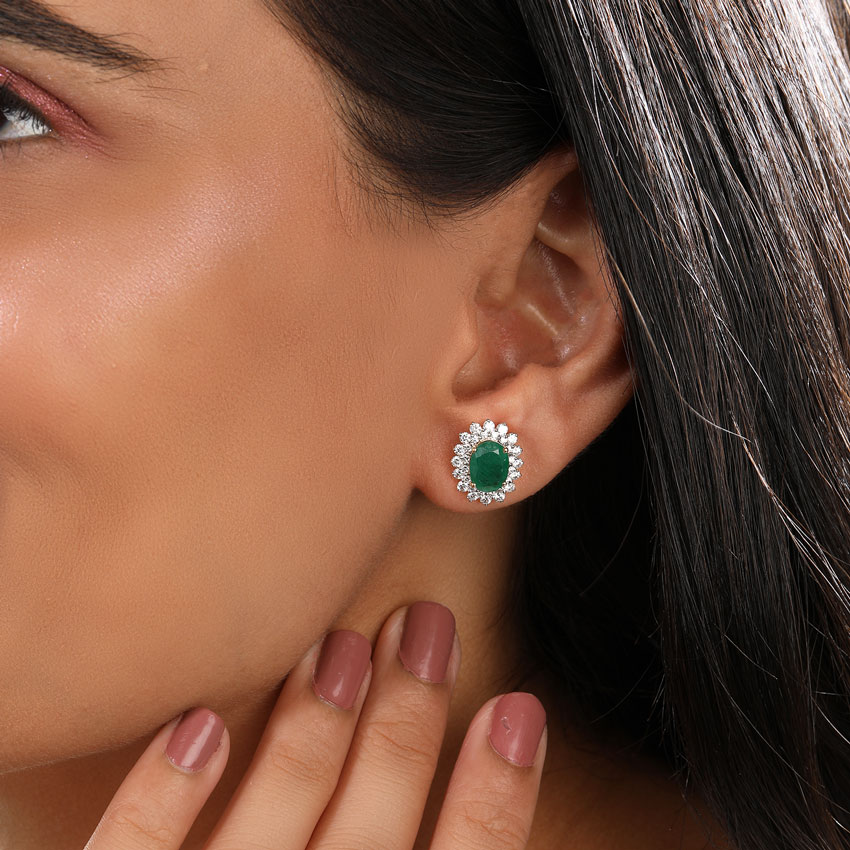 Diana Shine Gemstone Stud Earrings Diana Shine Gemstone Stud Earrings