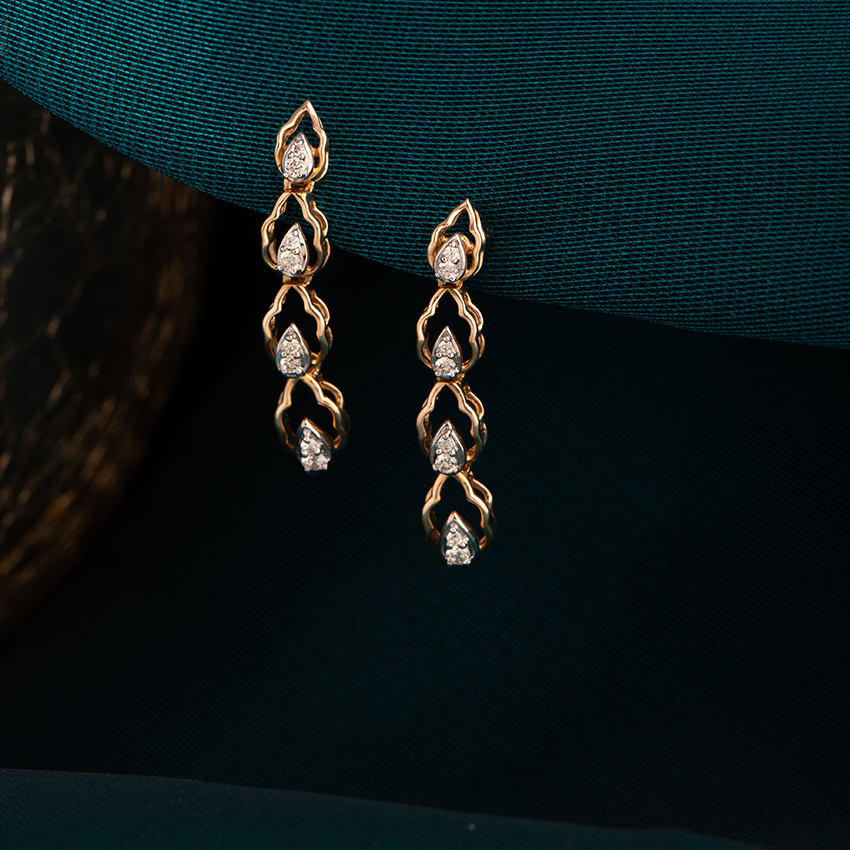 Florid Diamond Drop Earrings Florid Diamond Drop Earrings