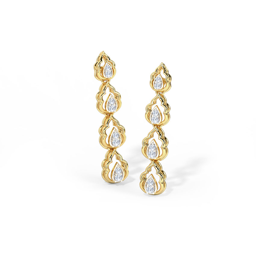 Florid Diamond Drop Earrings Florid Diamond Drop Earrings