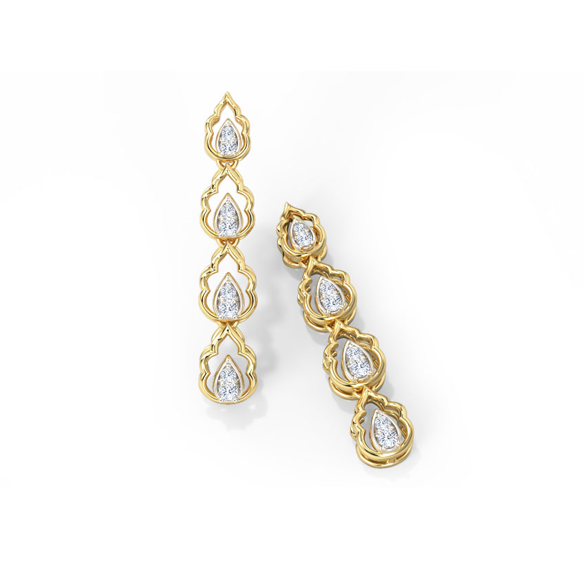 Florid Diamond Drop Earrings Florid Diamond Drop Earrings