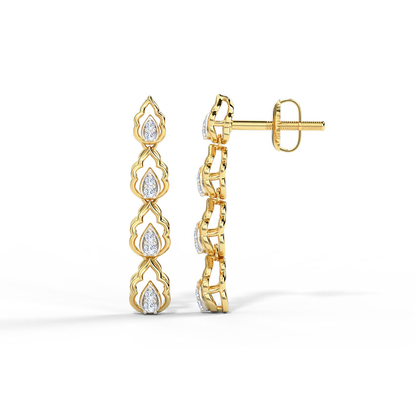 Florid Diamond Drop Earrings Florid Diamond Drop Earrings