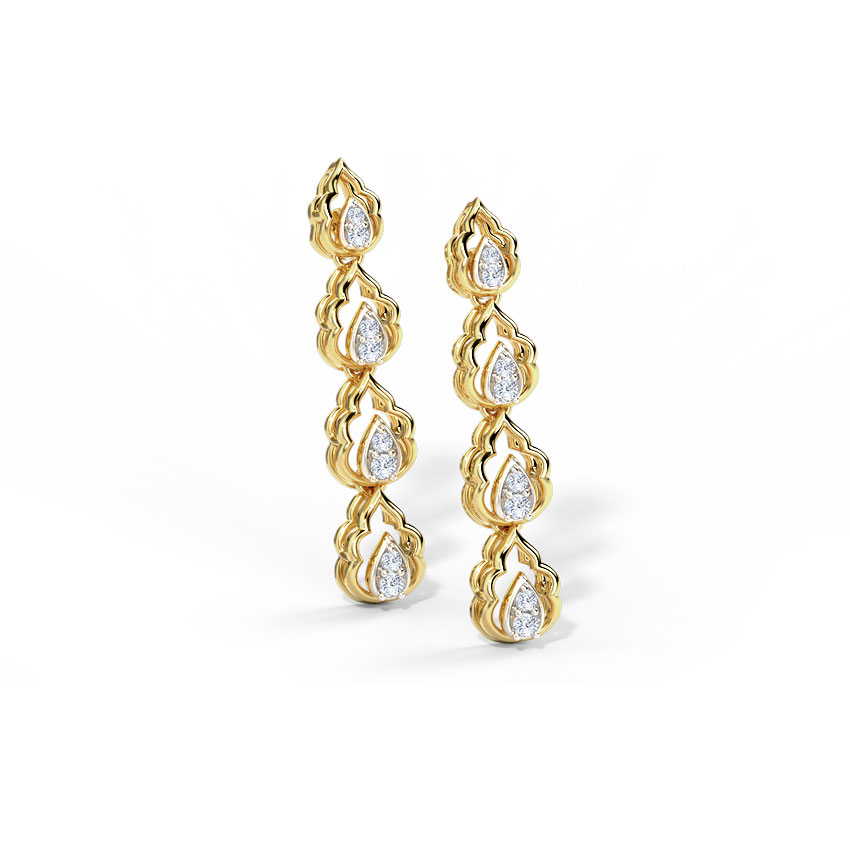 Florid Diamond Drop Earrings Florid Diamond Drop Earrings