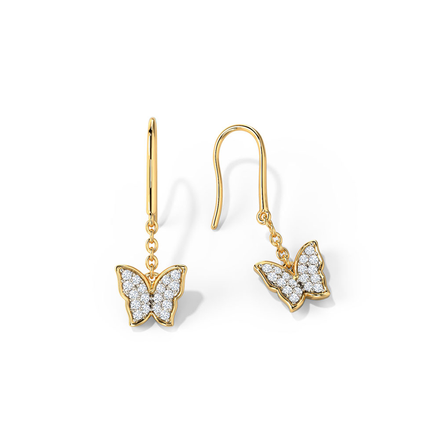 Flutter Diamond Drop Earrings Flutter Diamond Drop Earrings