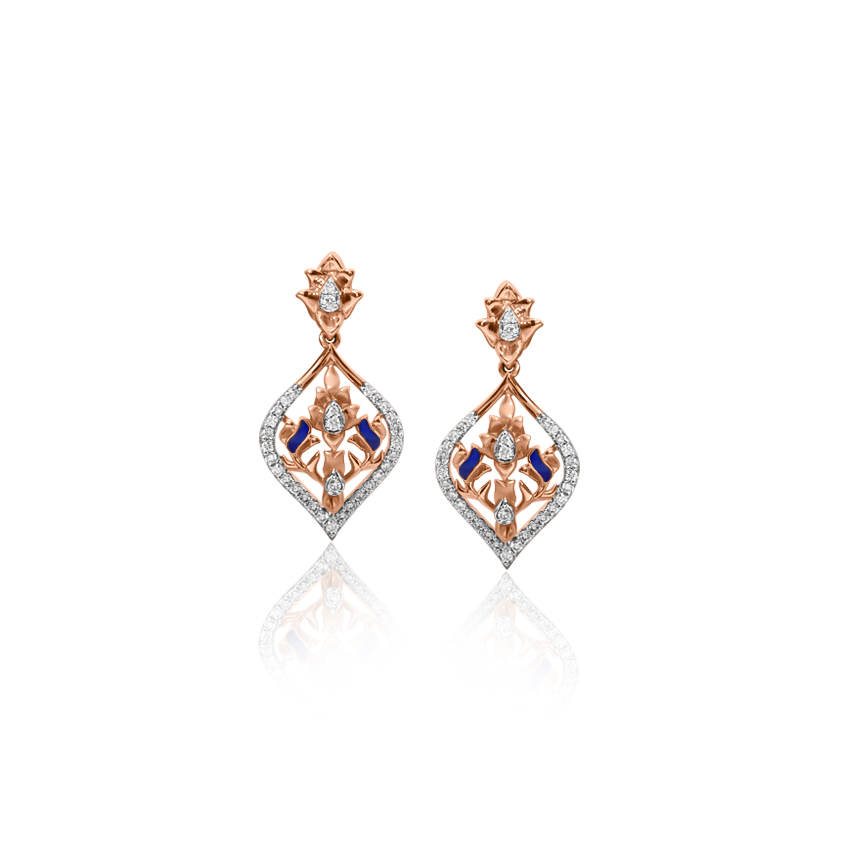 Diamond Earrings 18 Karat Rose Gold Awe-inspiring Diamond Drop Earrings