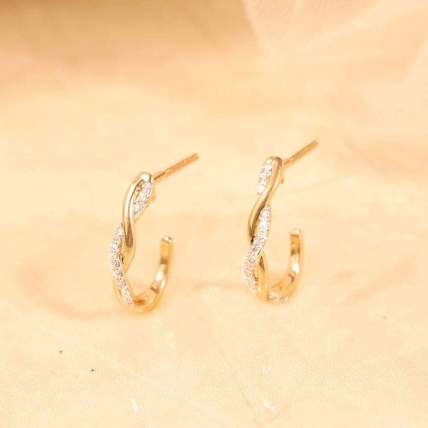 Intertwine Diamond Hoop Earrings Intertwine Diamond Hoop Earrings