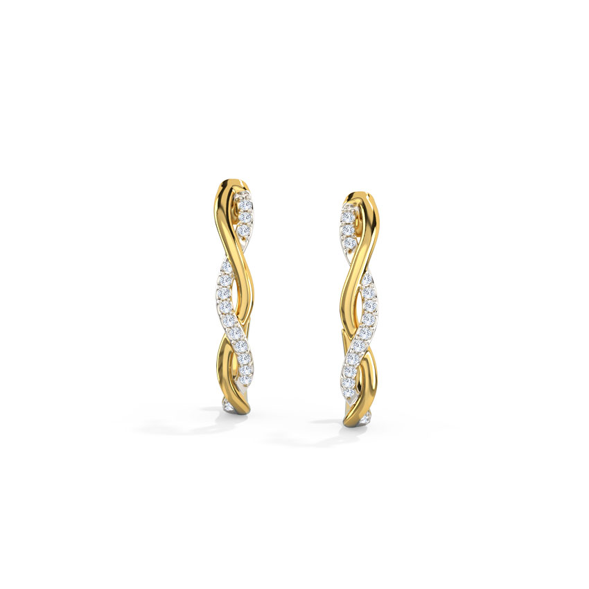 Intertwine Diamond Hoop Earrings Intertwine Diamond Hoop Earrings