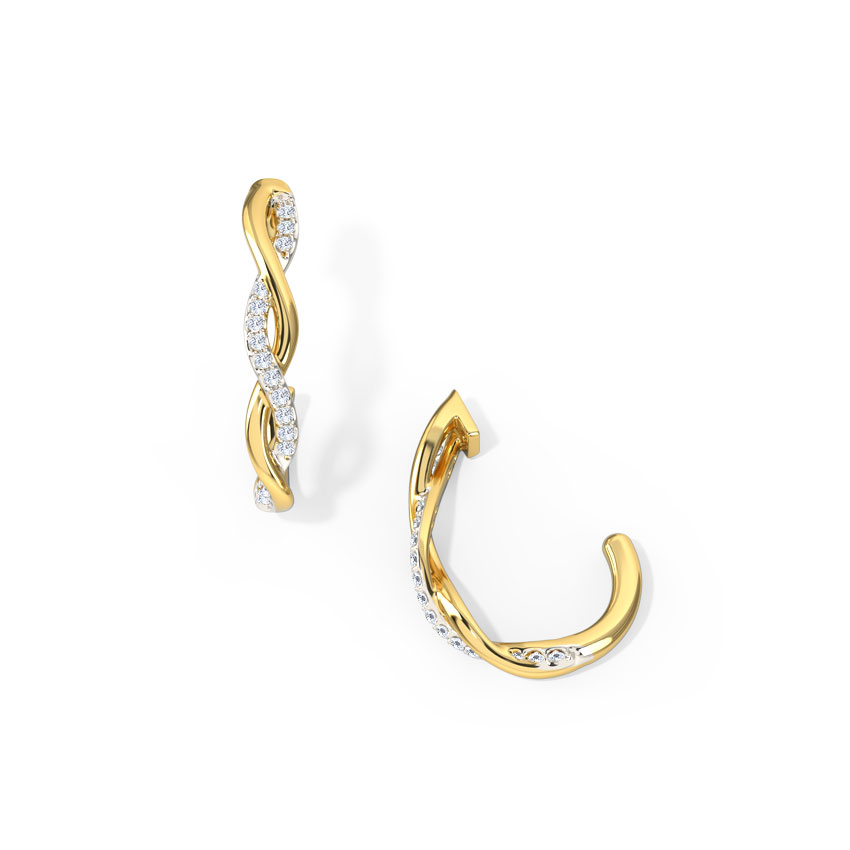 Intertwine Diamond Hoop Earrings Intertwine Diamond Hoop Earrings