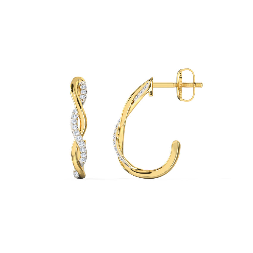 Intertwine Diamond Hoop Earrings Intertwine Diamond Hoop Earrings