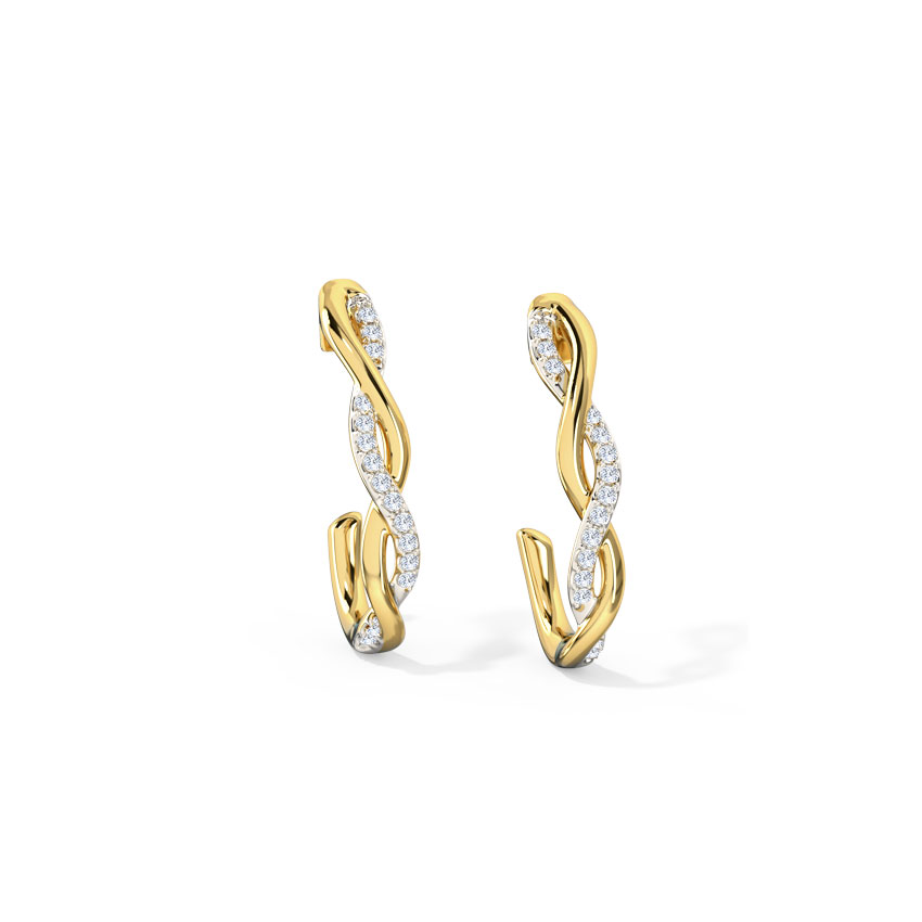 Intertwine Diamond Hoop Earrings Intertwine Diamond Hoop Earrings