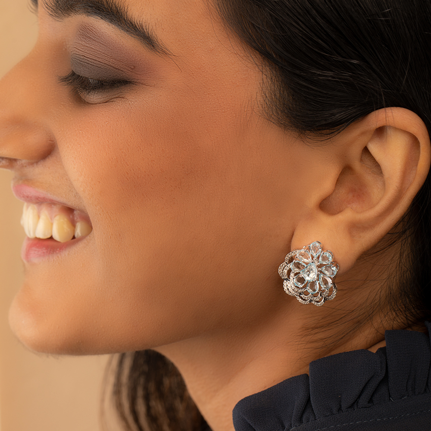 Floral Edition Gemstone Stud Earrings Floral Edition Gemstone Stud Earrings