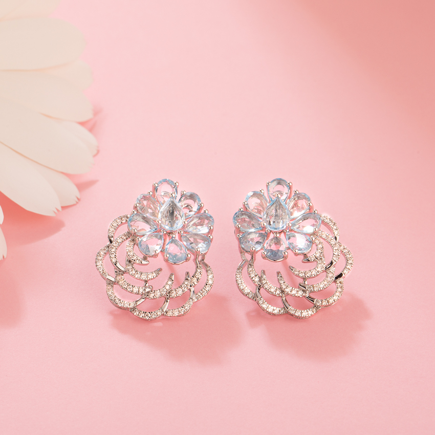 Floral Edition Gemstone Stud Earrings Floral Edition Gemstone Stud Earrings