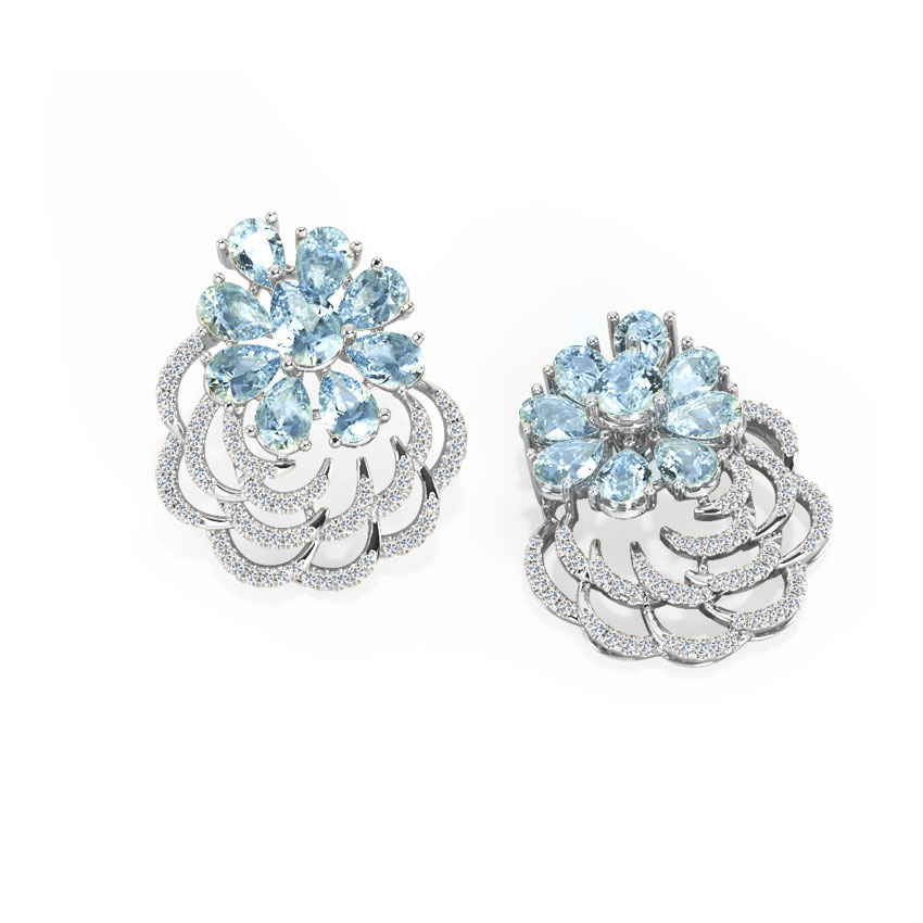 Floral Edition Gemstone Stud Earrings Floral Edition Gemstone Stud Earrings
