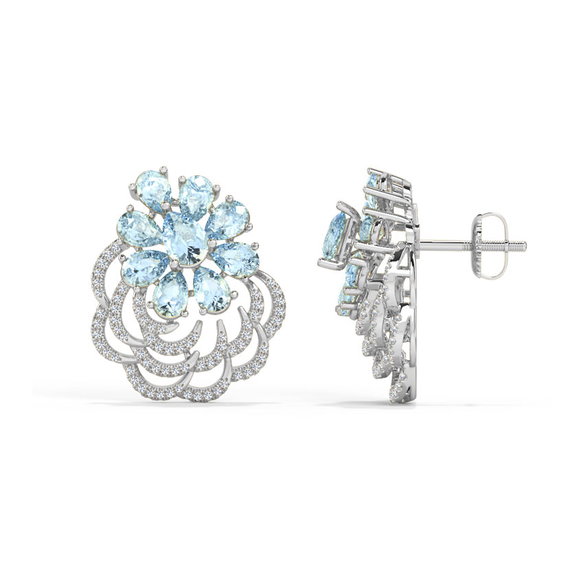 Floral Edition Gemstone Stud Earrings Floral Edition Gemstone Stud Earrings