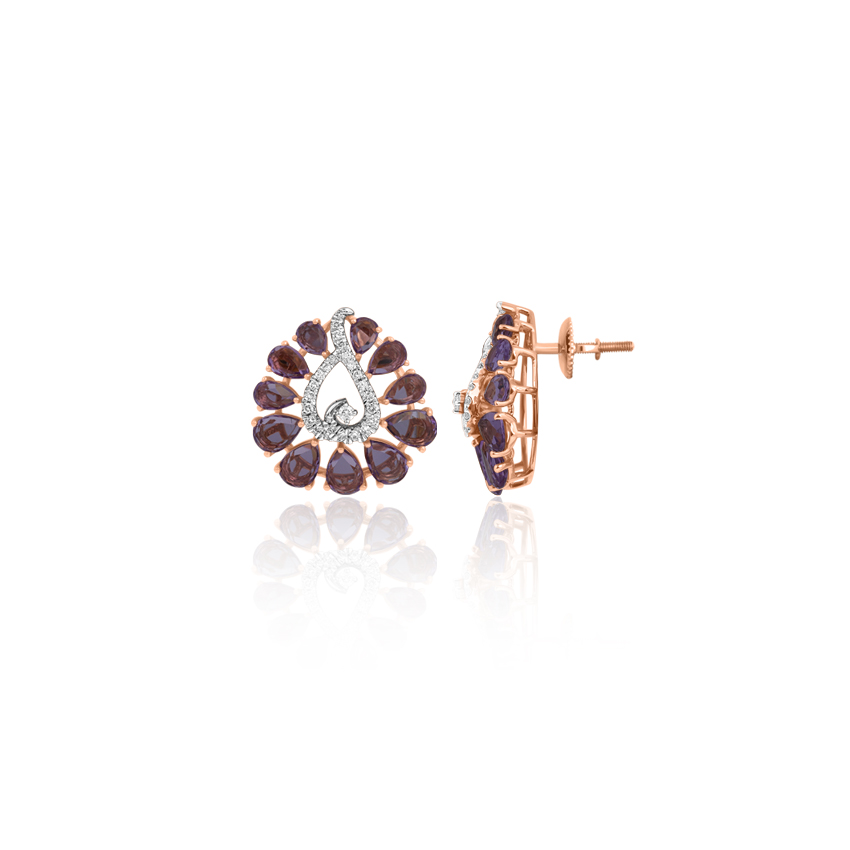 Tripti Bloom Gemstone Stud Earrings