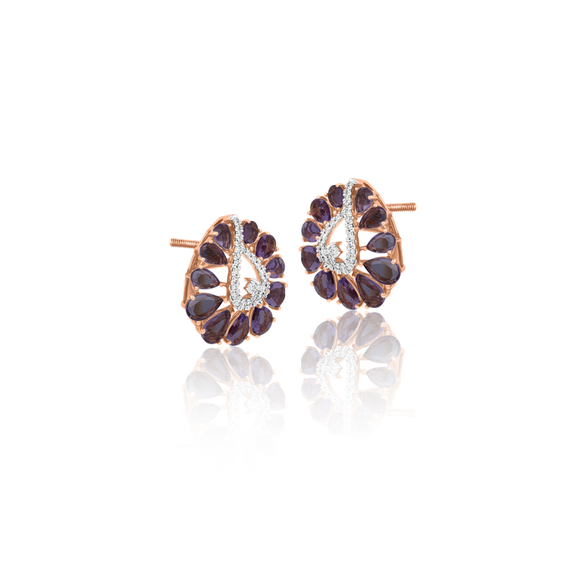 Tripti Bloom Gemstone Stud Earrings