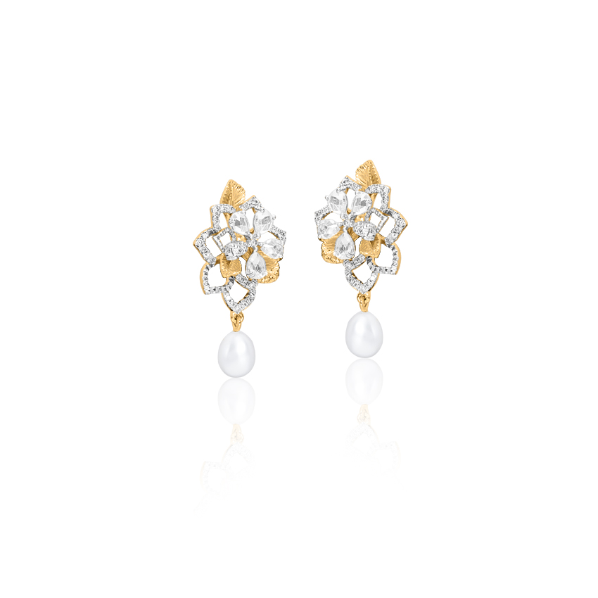 Floret Pearl Drop Earrings