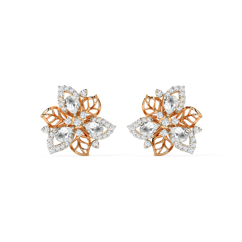 Enticing Bloom Diamond Stud Earrings