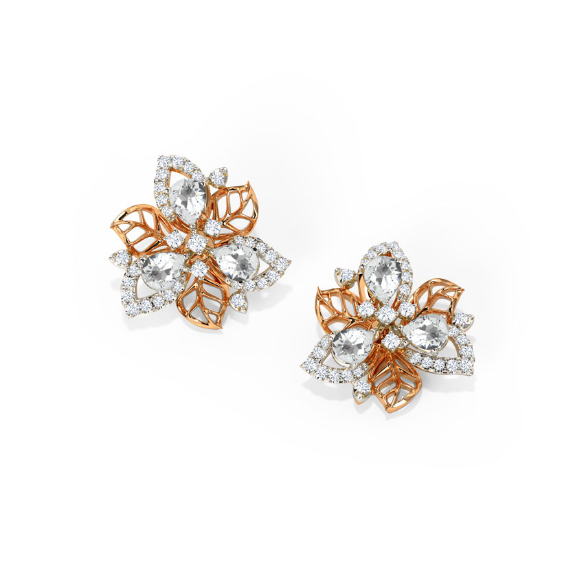 Enticing Bloom Diamond Stud Earrings