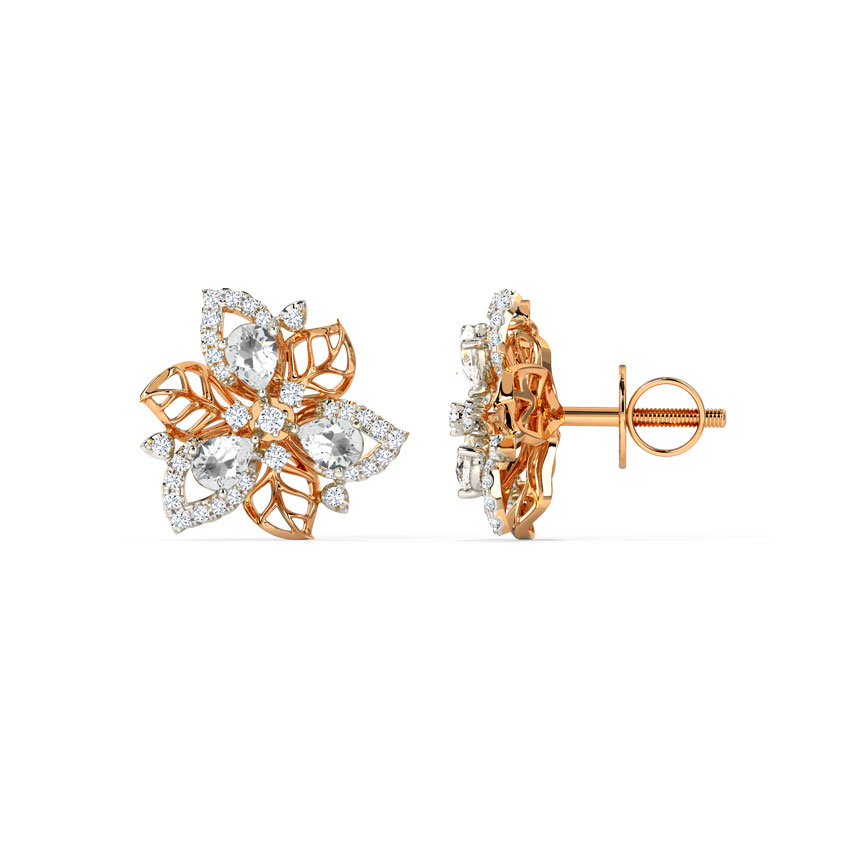 Enticing Bloom Diamond Stud Earrings